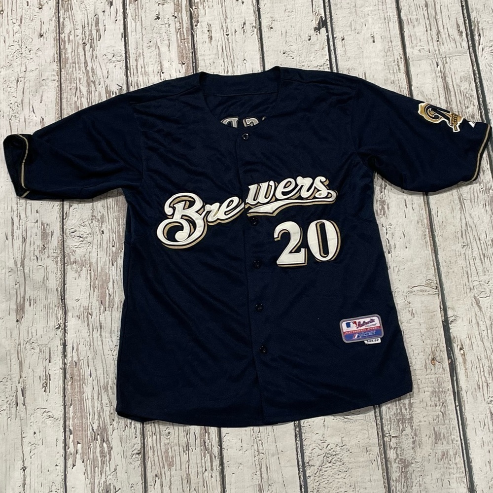 Jonathan Lucroy Milwaukee Brewers Stitched MLB Baseball Majestic Jersey